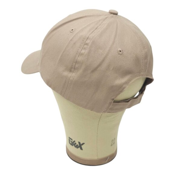 Charleys Philly Steaks Embroidered Logo Strapback Cap Trucker Baseball Khaki Hat - Picture 12 of 13
